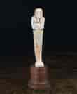 Egyptian shabti figure in pale green faience, late period, 700 - 300 BC-0