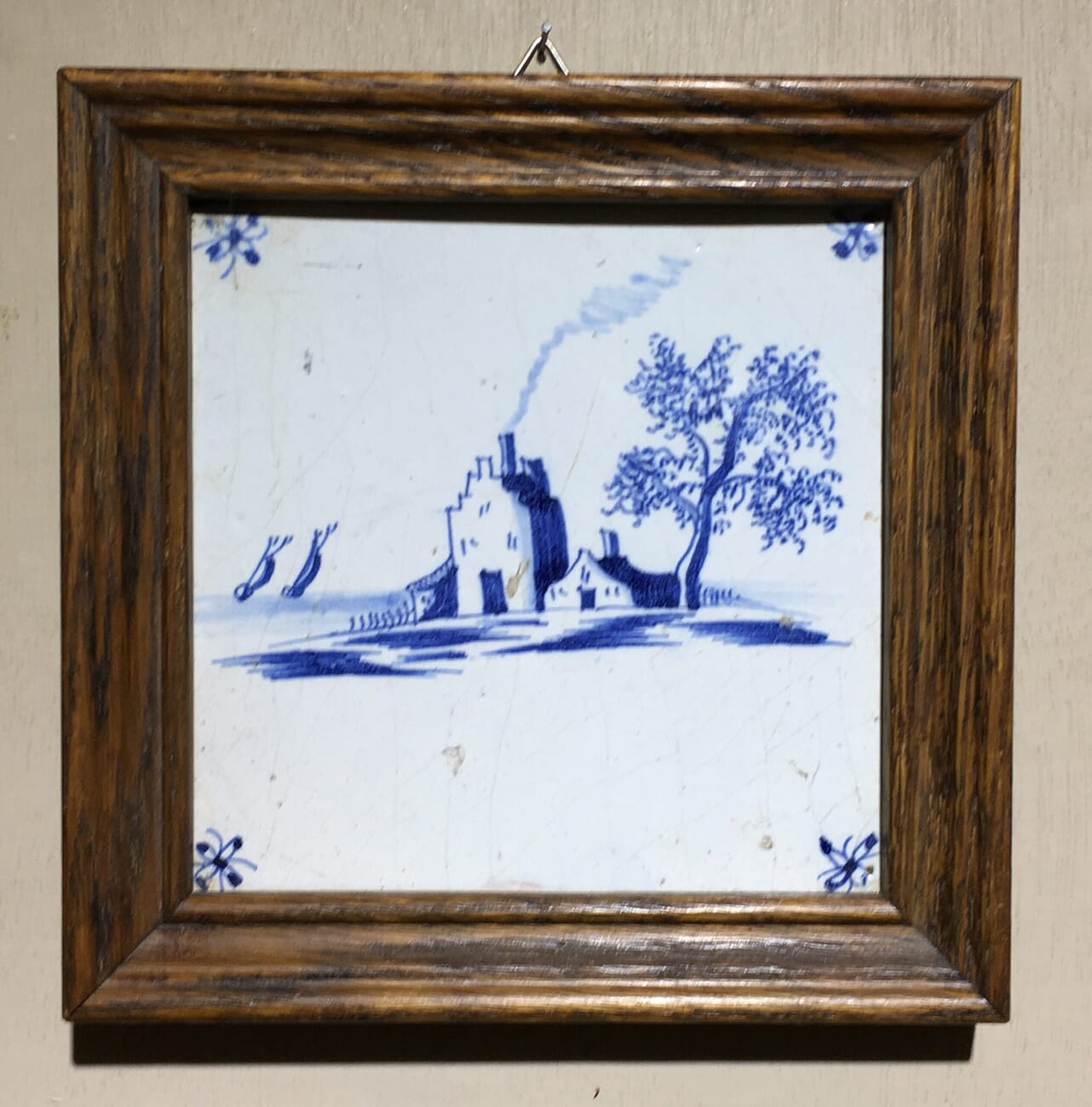 Dutch Delft tile with scene, circa 1700-20107