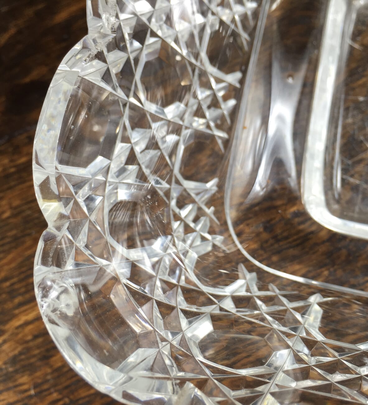 Quality Victorian cut glass dish, circa 1880-12527