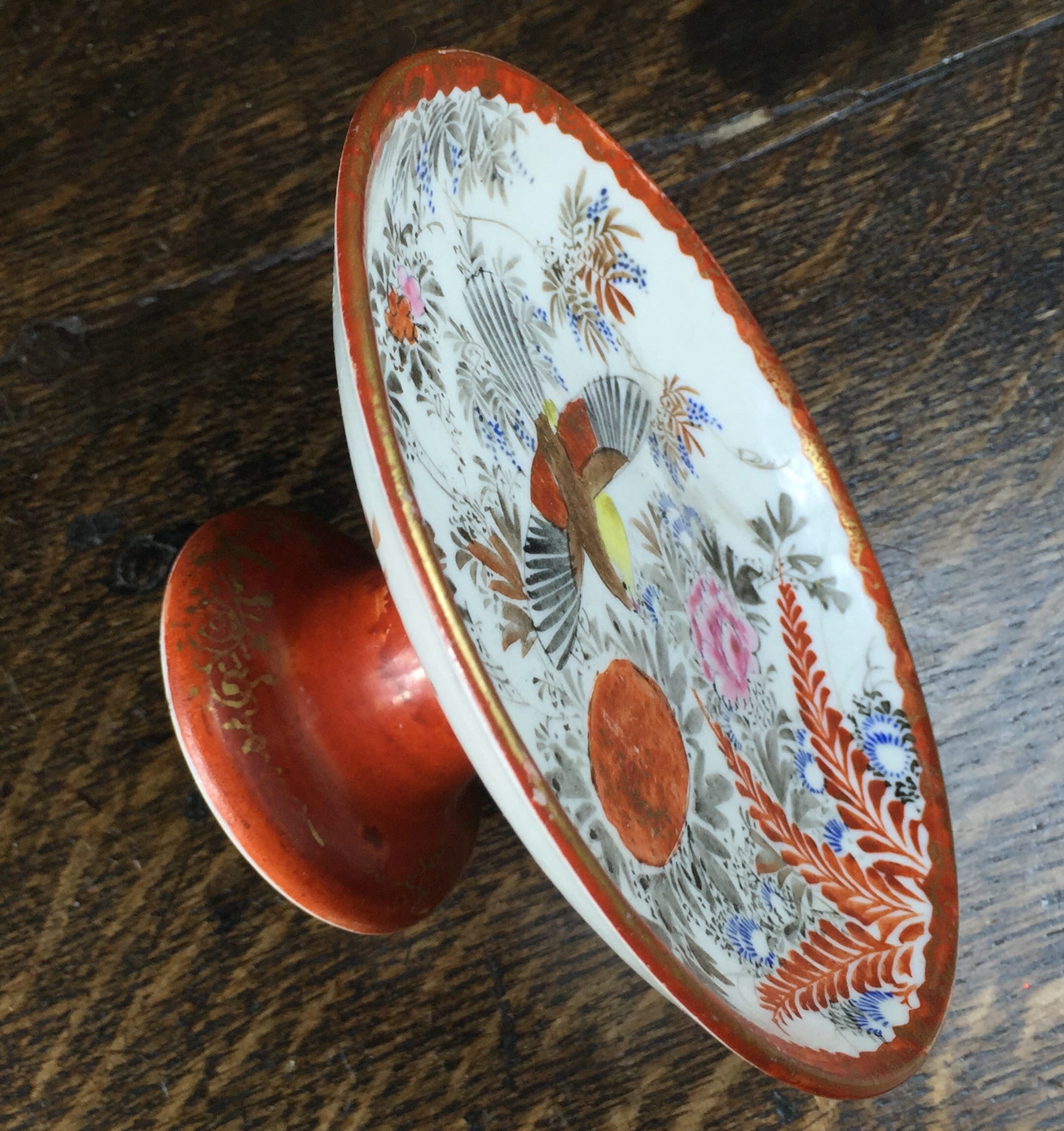 Japanese Kutani porcelain small comport, circa 1890-0