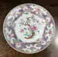 Ironstone plate with peony pattern, hand painted, c. 1820-0