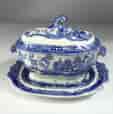 Willow Pattern small tureen & stand, MWH - British Anchor Pottery, c. 1860-0