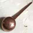 Middle Eastern solid copper ladle, X design to handle, 19th century -0