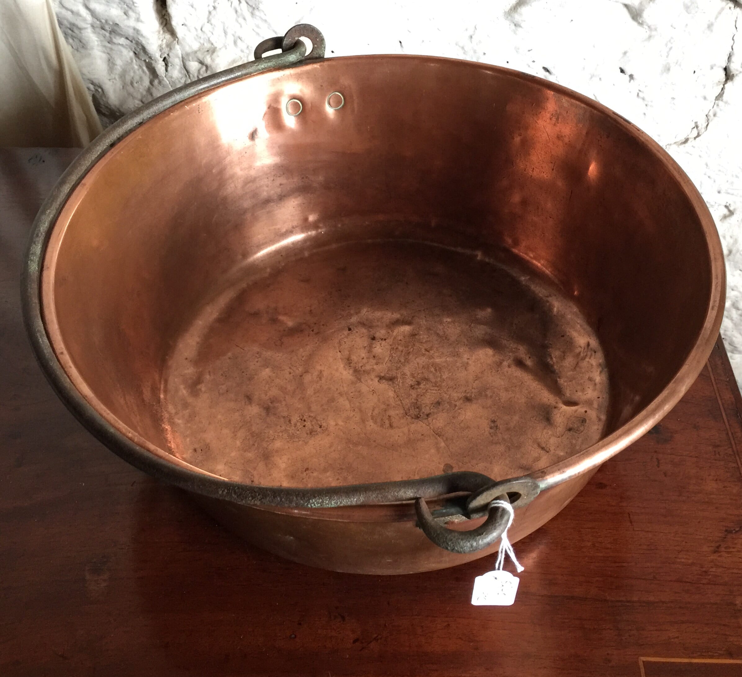 Copper Preserving Pan With Iron Handle 19th Century 14409 Moorabool Antique Galleries 0903