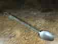 Large iron spoon, 19th century -0