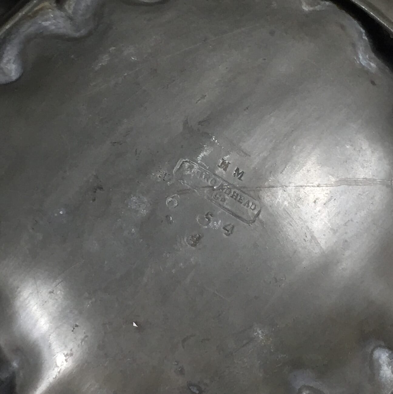 Victorian pewter teapot, melon shape, circa 1855-13847