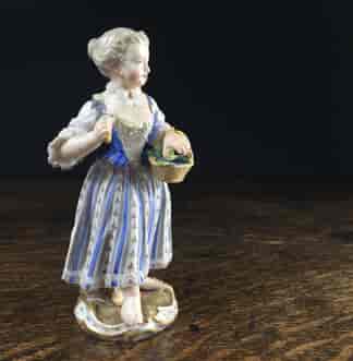 Meissen figure of a girl with basket, 19th century-0