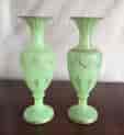 Pair of Victorian green glass vases, circa 1860 -0