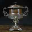 Copper William IV samovar with dolphin handles and sun flower knob. c.1830-0