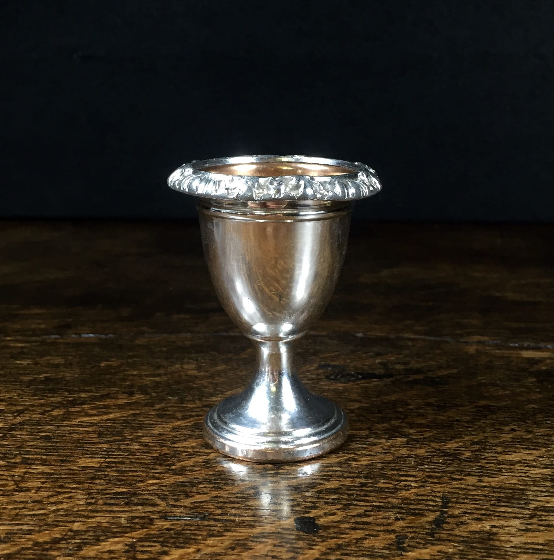 Old Sheffield Plate egg cup. c.1820 -0