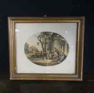 Framed Le Blond Baxter print of the Soldiers Return, published 1854-67-0