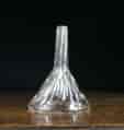 Small glass fluted wine funnel, 19th century-0