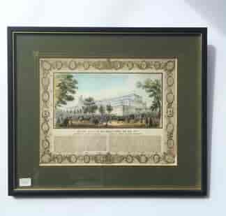 Coloured print "The Crystal Palace for the great Exhibition, Hyde Park, 1851"-0