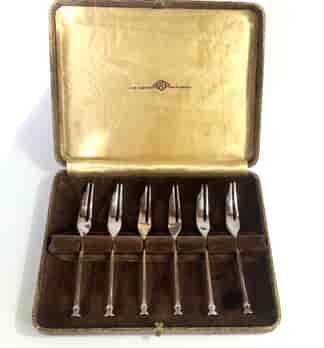 Boxed set of Australian plated cake forks -0