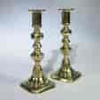 Pair of rare small brass Victorian candlesticks, c. 1870-0