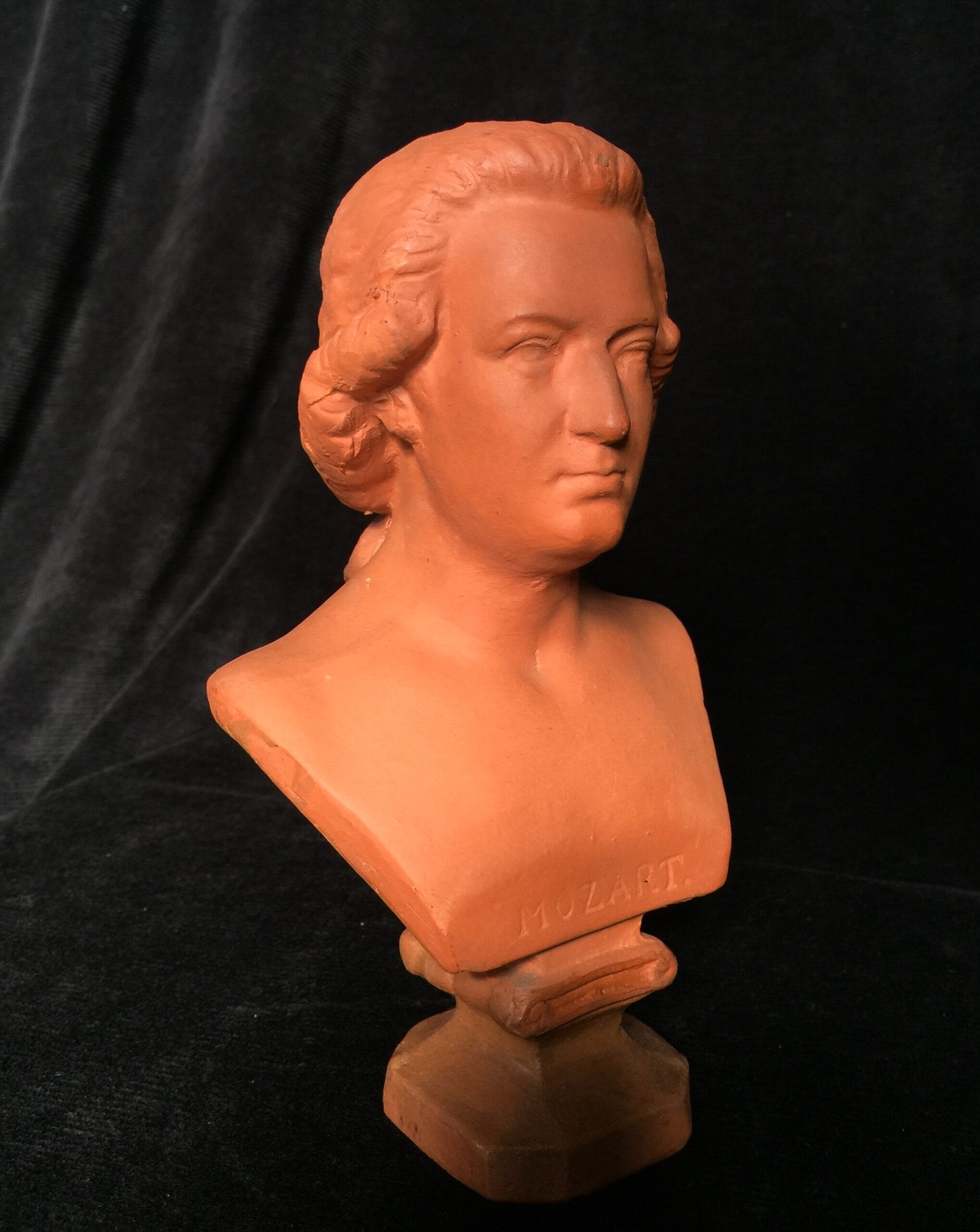 Late Victorian terracotta bust of Mozart -0