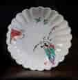 Chantilly lobed saucer, Kakiemon pattern with two Chinese boys, c. 1740-0