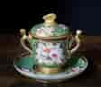 Spode double handled cup cover & saucer, dated 1831-0