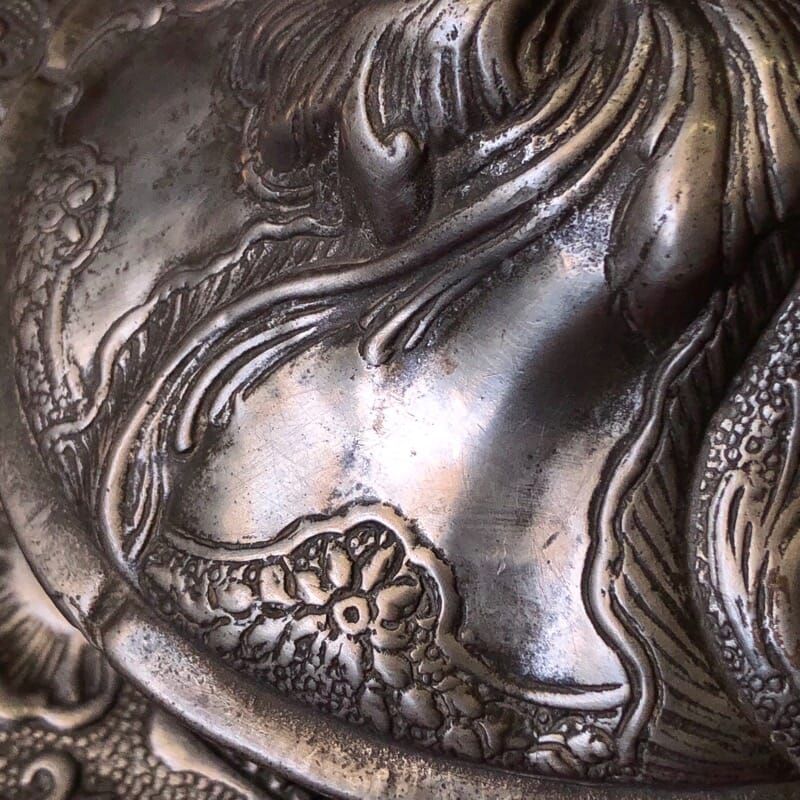 Polish pewter rococo form covered bowl & stand, c.1745-30947