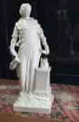 Creamware figure, Lady by an altar, c. 1790-0