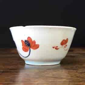 Bow teabowl with Imari pattern, '30' mark, c. 1760-23730