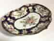 Worcester heart shaped dish with scale blue ground, flowers, c.1770-0