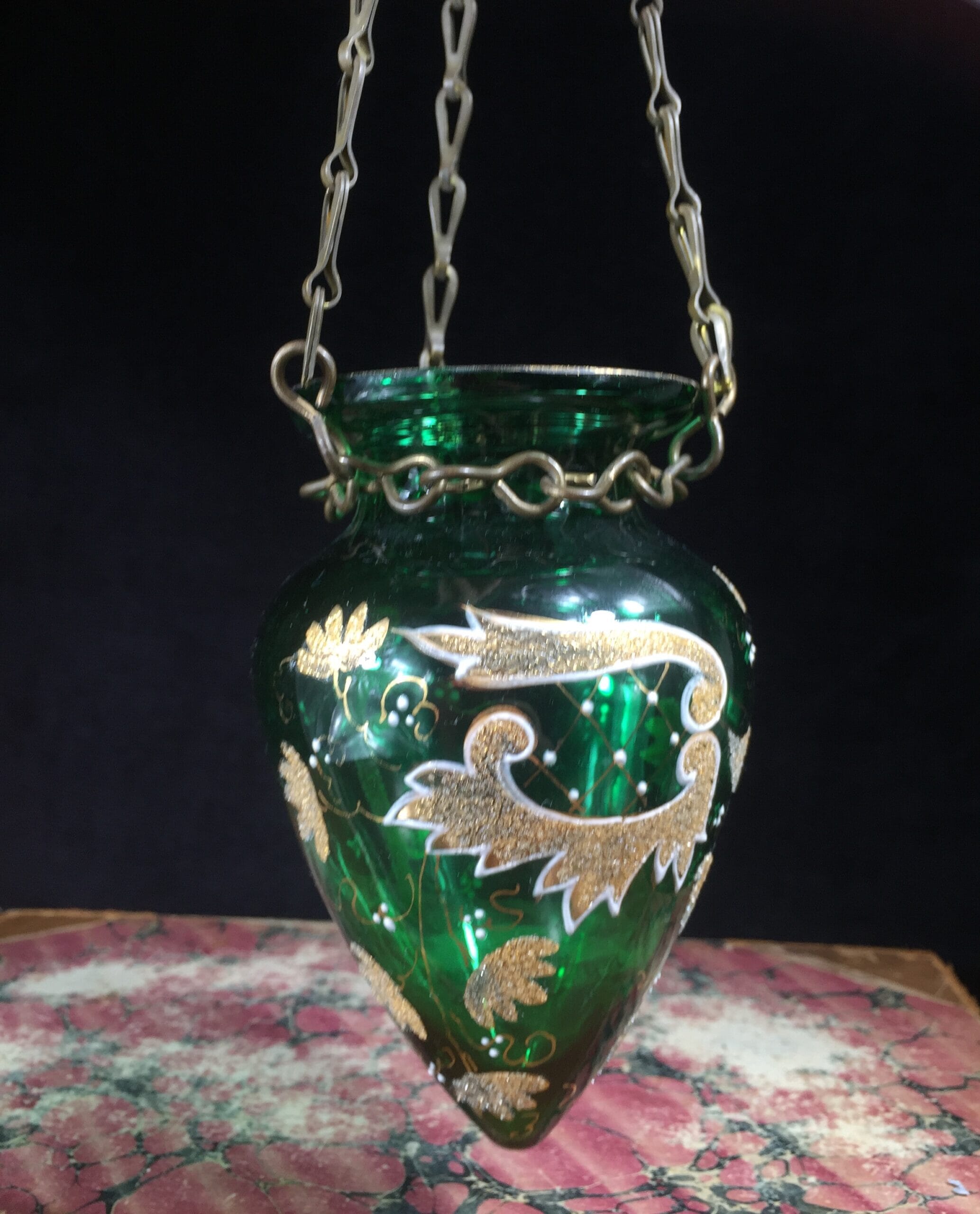 Late Victorian Hanging Glass Vase C 1890 Moorabool Antique Galleries 4291