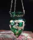 Late Victorian hanging glass vase, c. 1890-0