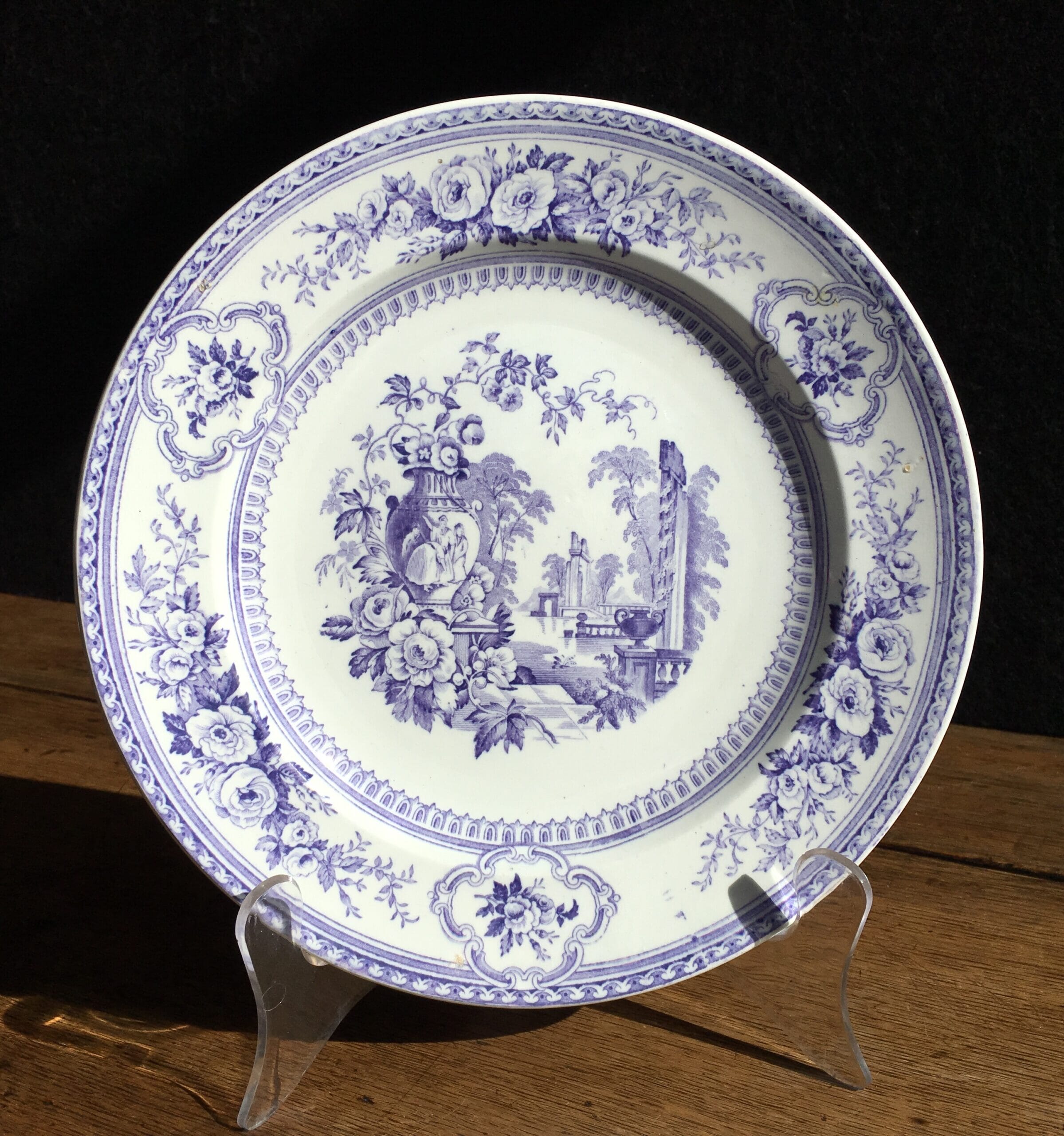 Livesley Powell & Co, pottery plate, c.1851-66. -0