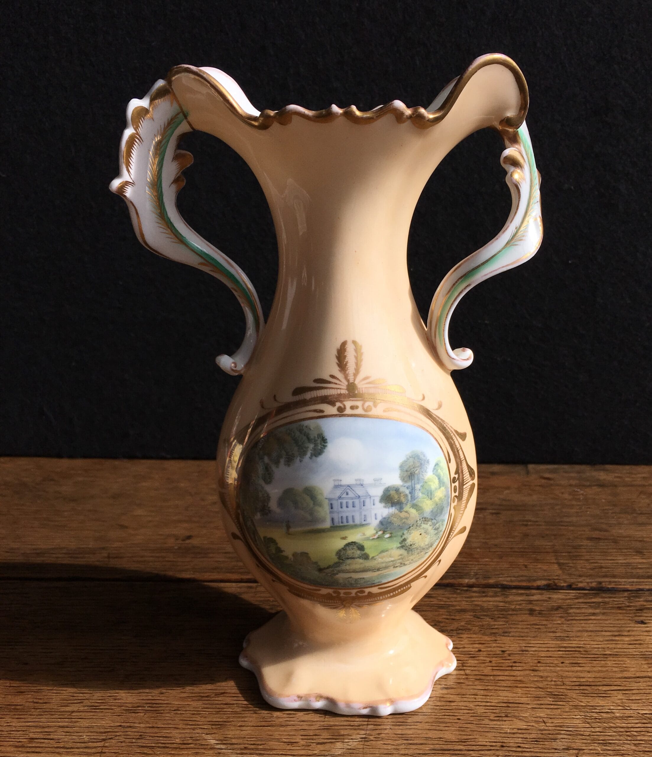 Samuel Alcock vase, country house, c.1830 -0