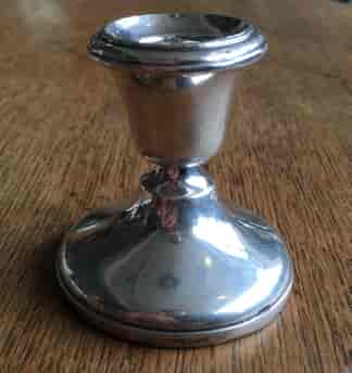 Sterling silver small candlestick, Chester 1925-0