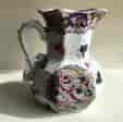 Ironstone Hydra jug, unusual chintz pattern, c. 1820-0