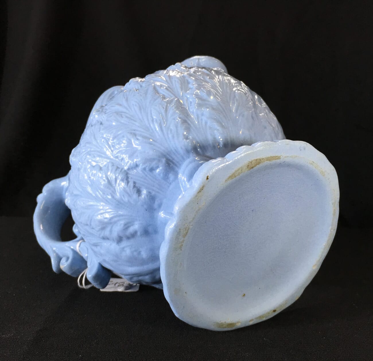 Blue pottery jug, neptune head spout, C. 1830 -17279