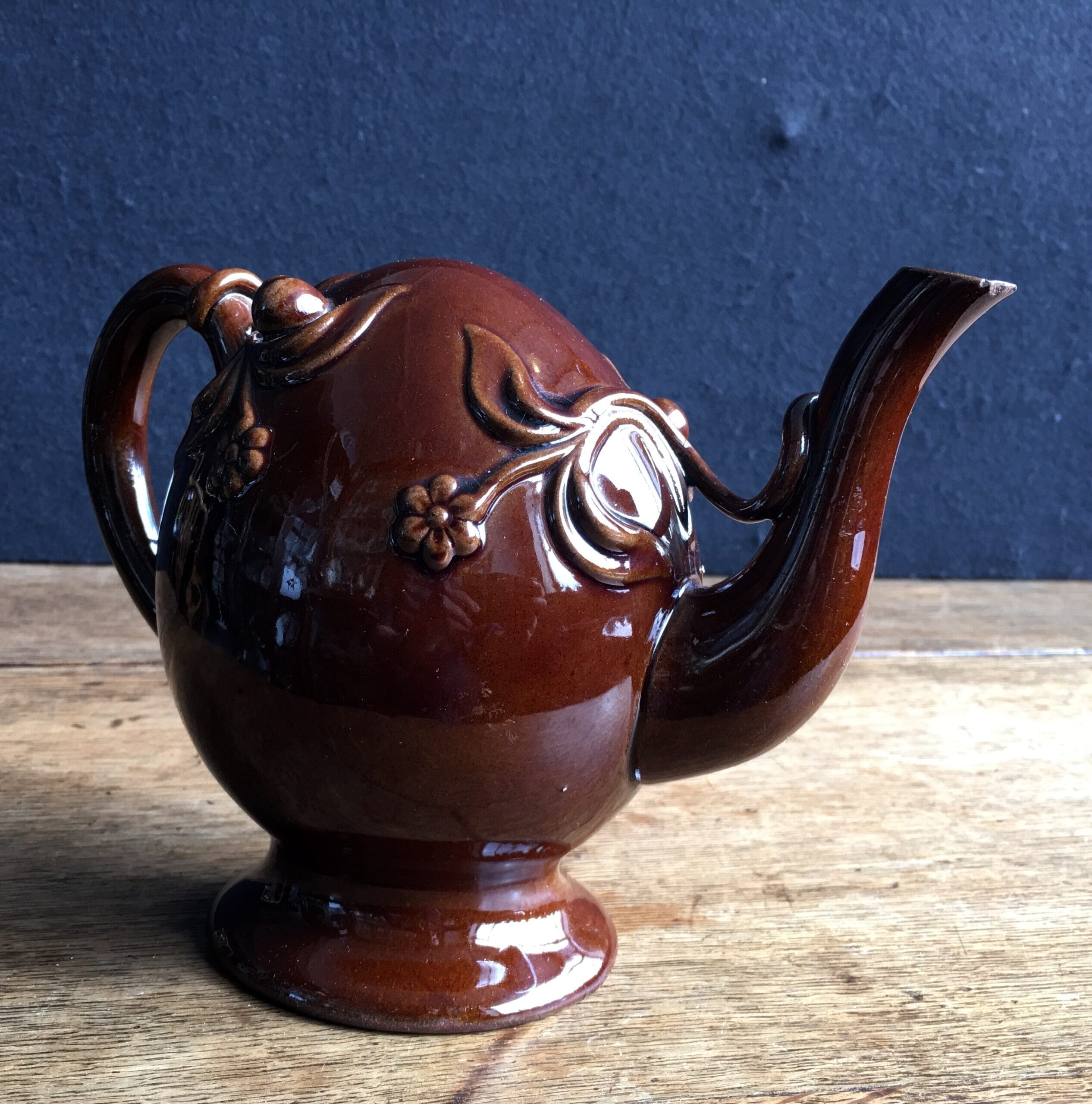Copeland Cadogan teapot, Rockingham glaze, C. 1850 -0