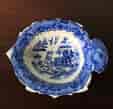 Blue and White pickle dish, marked Crown Warranted, c.1820 -0