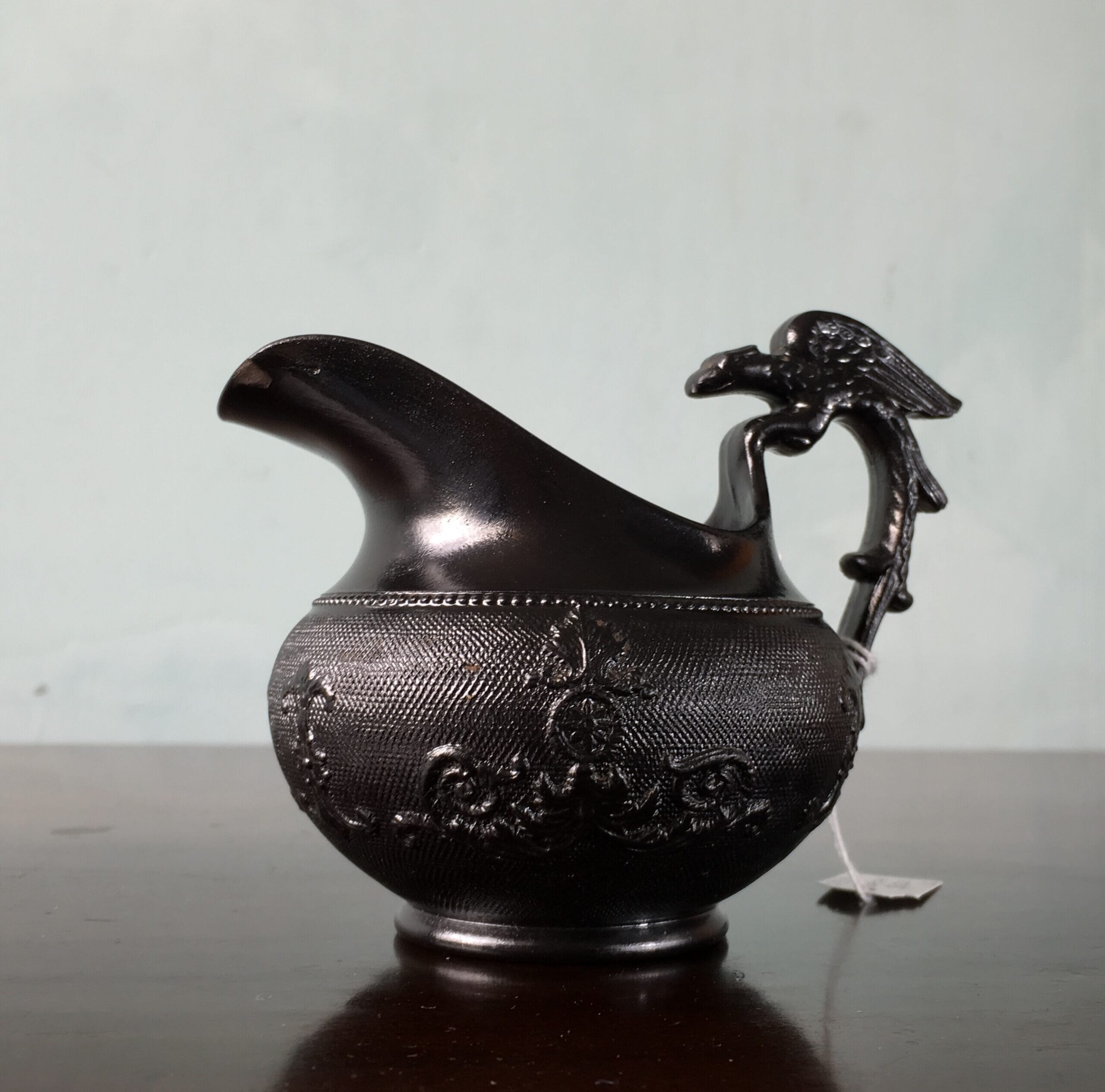 Cyples 'Egyptian Black' milk jug, bird handle, 1834-40-0