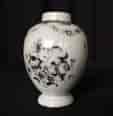 Chinese Export tea canister, monochrome flowers, c. 1755-0