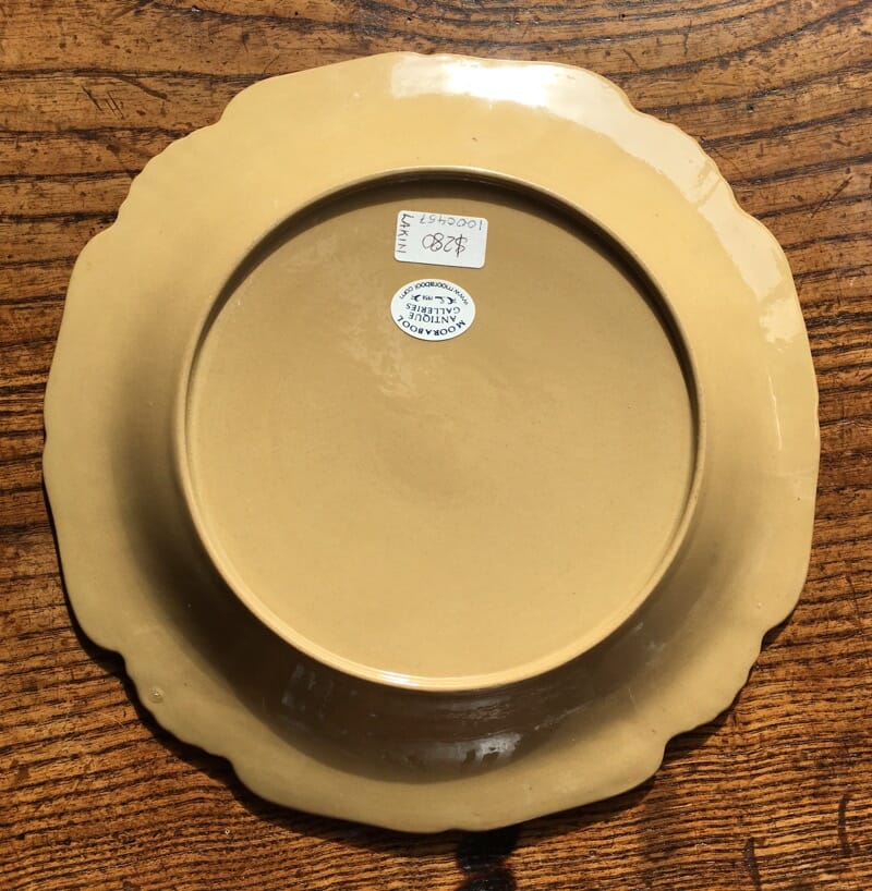 Lakin pottery plate with Romantic ruin bat print, C. 1815 -25290