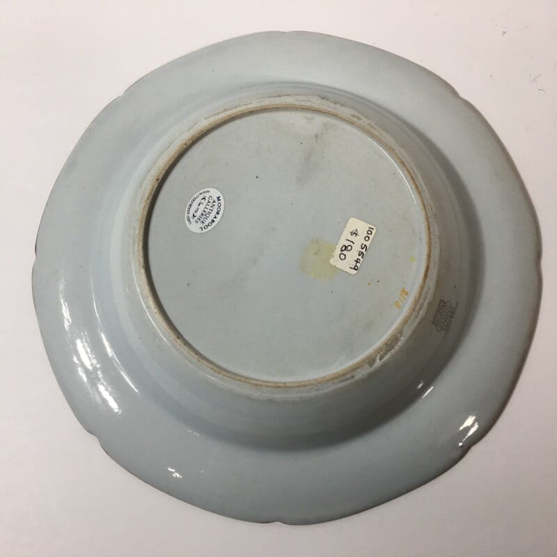 Spode stone china peacock plate, c. 1820 -23119
