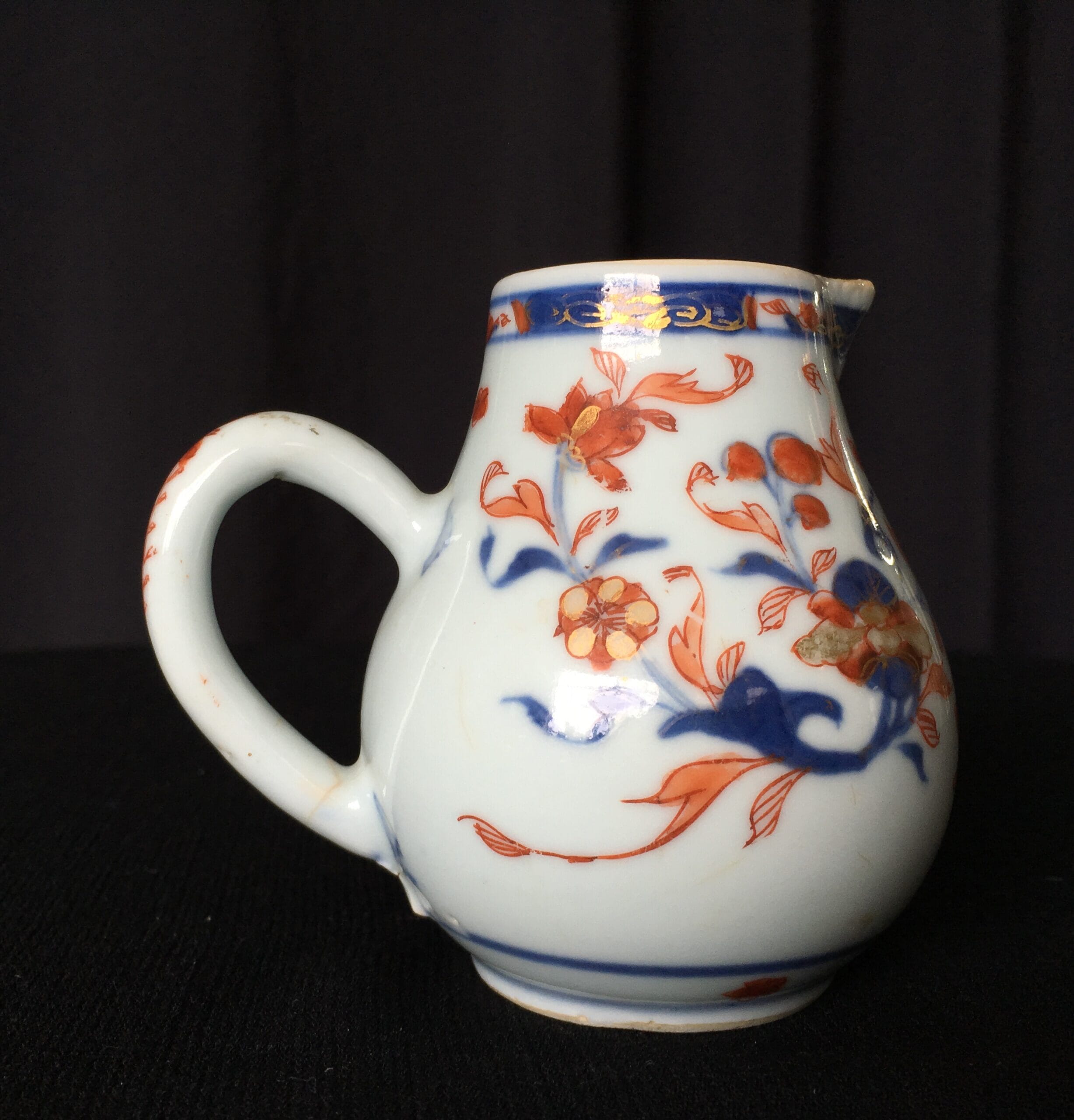 Chinese milk jug, Imari pattern, circa 1750-0