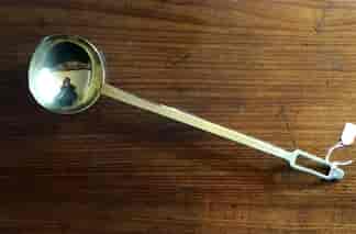 Brass ladle with rectangle handle, mid 19th C.-0