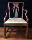 Mahogany arm chair, pierced splat back, c. 1790-0
