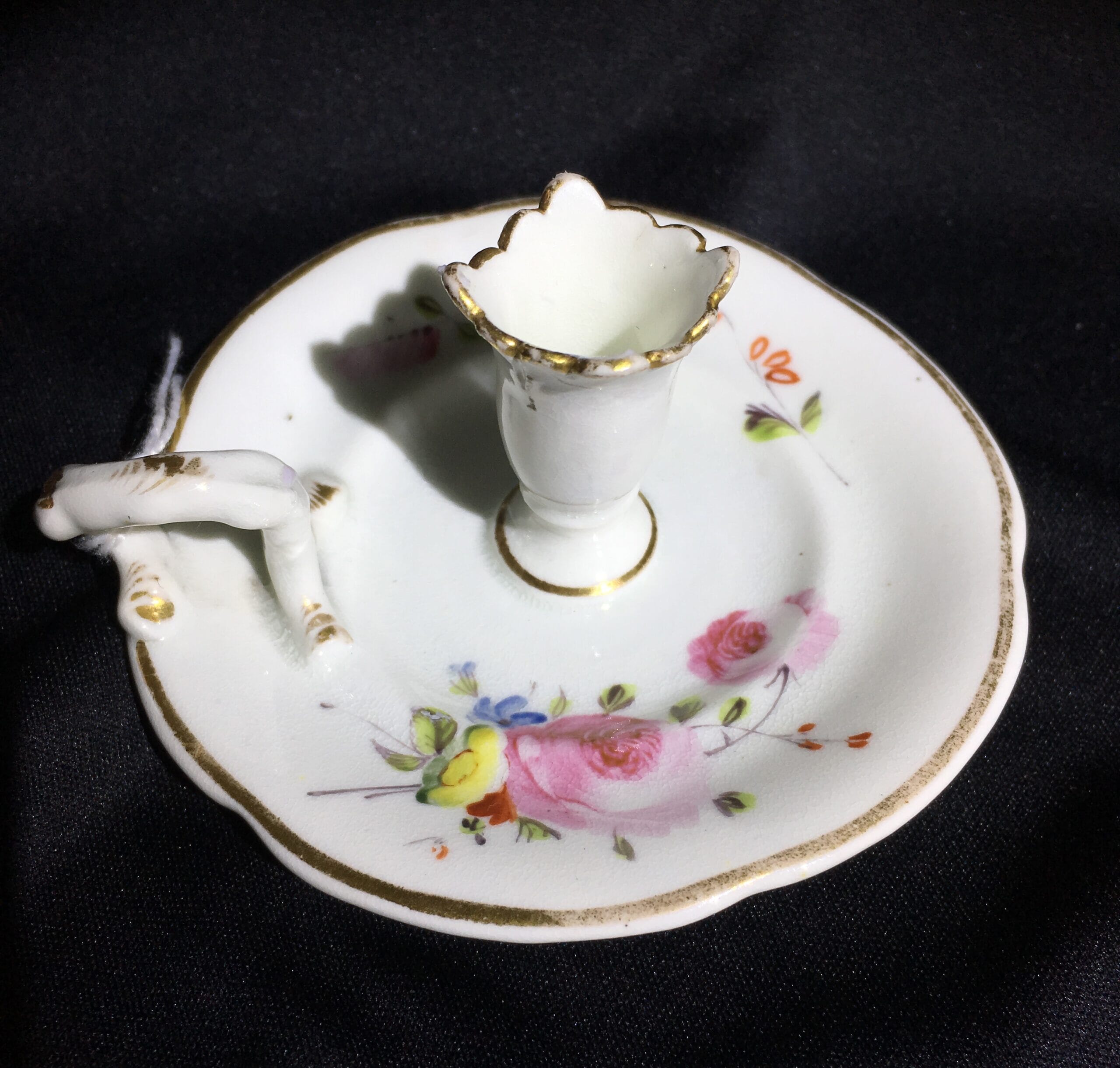 English porcelain small chamberstick C. 1820-0