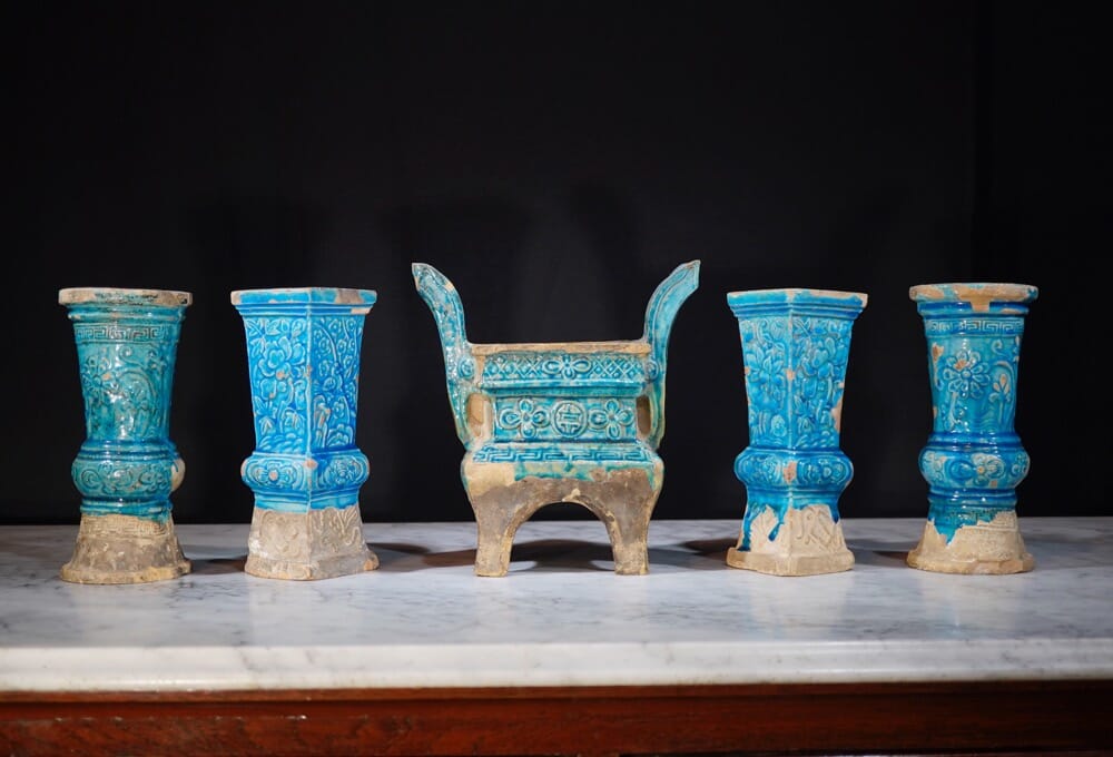 Ming Dynasty Pottery altar set