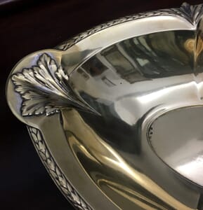 German WMF brass fruit dish, with impressed marks, 1920