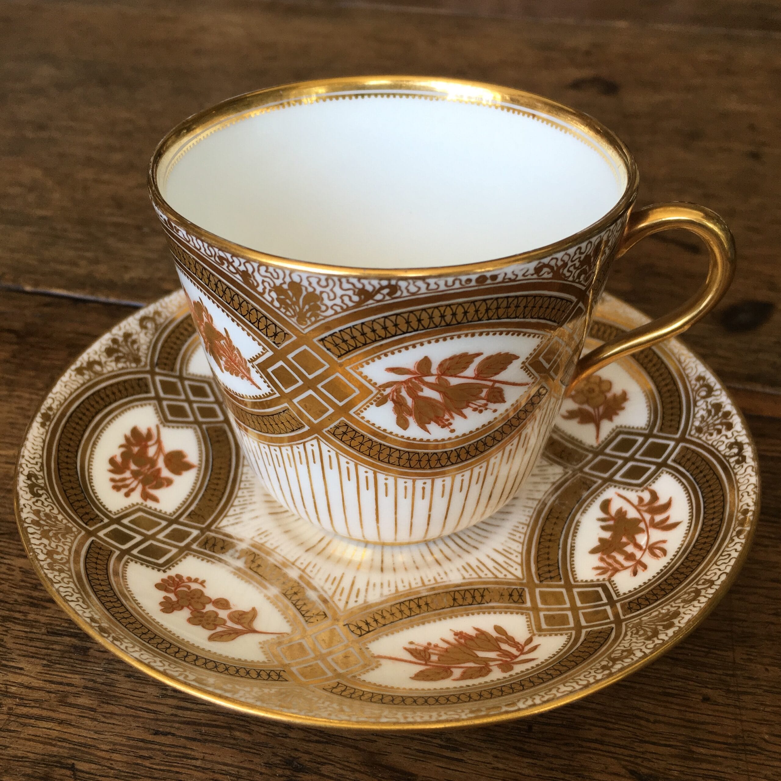 Brown, Westhead, Moore & Co. gilt cup & saucer, c.1865 -0