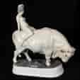 Rosenthal figure of a lady on a bull, 1930's-0