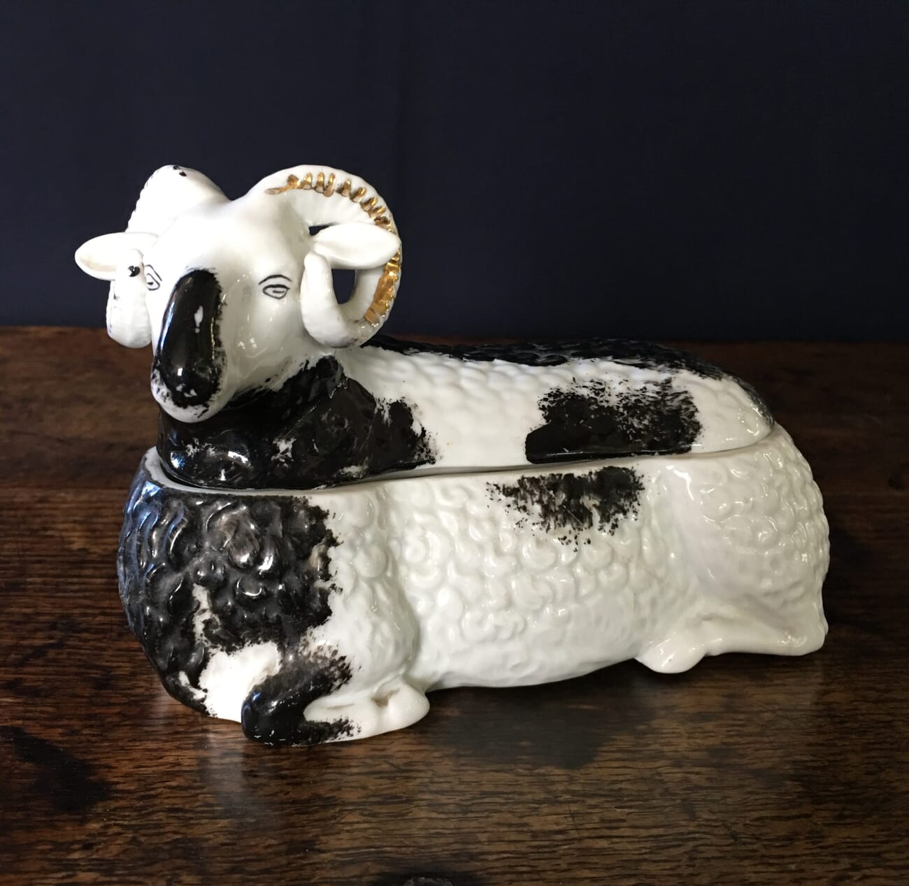 Russian porcelain tureen in shape of a ram, Gardner of Moscow, c.1875-0