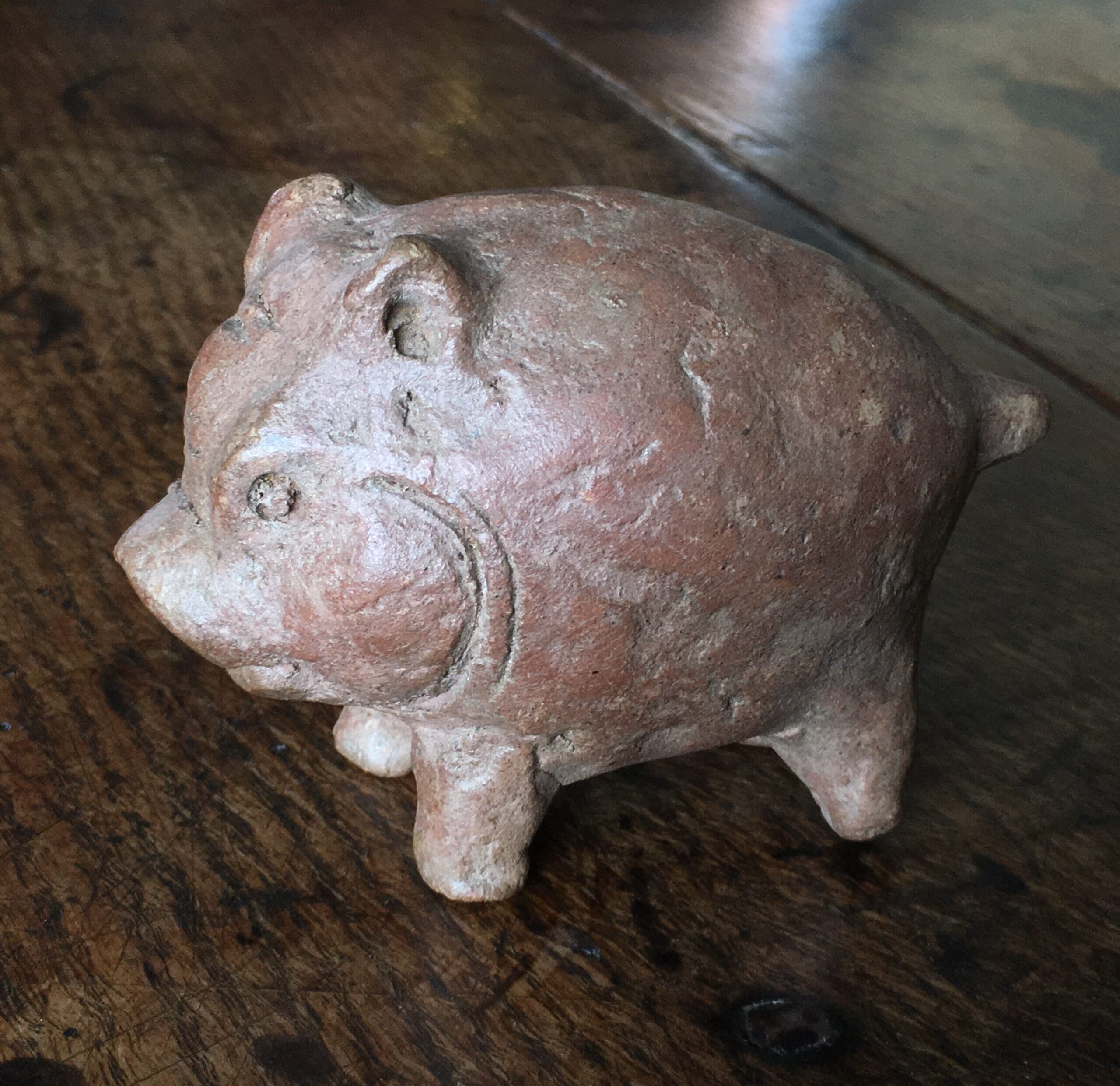 Majapahit pottery pig, 14th-15th century-0