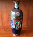 Japanese cloisonne vase, pheonix & dragon, c. 1900 -0